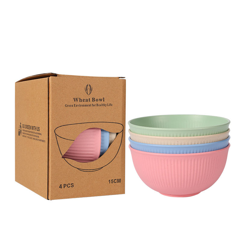 Vertical 15 bowls (4 sets of boxes) rice noodles pink