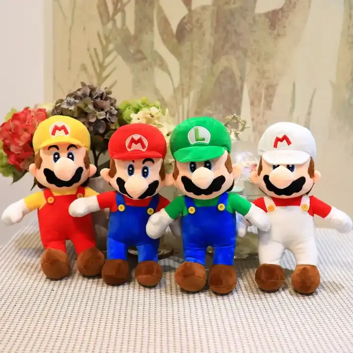 Bonitos juguetes de peluche de Mario de alta calidad, juguetes de peluche de dibujos animados de Mario Súper suaves y cómodos, regalo para niños, juguetes de peluche de Mario