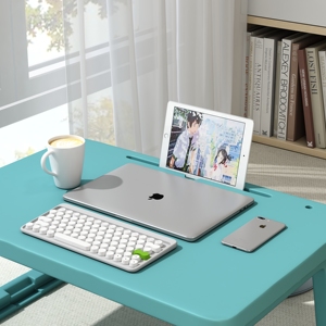 Mini mesa plegable de estudio para niños en la cama Mesa de computadora Escritorio plegable de moldeo por inyección - Product Image 3