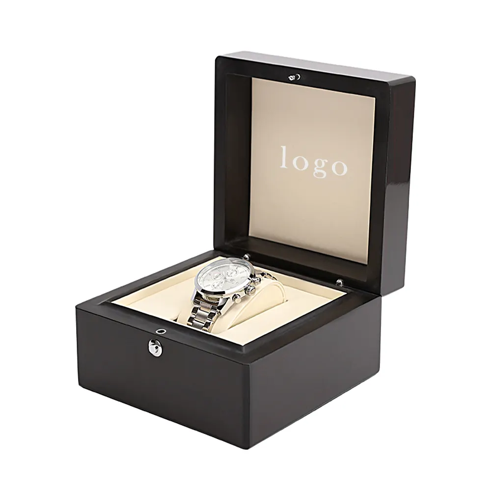 शीर्ष संस्करण लक्जरी लकड़ी का कस्टम घड़ी बॉक्स कस्टम लोगो के साथ बॉक्स भंडारण पुरुषों के लिए लक्जरी उपहार बॉक्स घड़ी