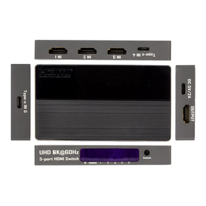 8K 60HZ C型HDMI开关HDMI USB C 5x1 3 HDMI 2 usb-c输入1输出迅雷4 HDMI2.1笔记本电脑视频切换器 - Product Image 5