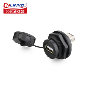 Cnlinko ตัวเชื่อมต่อ2.0 4Pin Ip68กลางแจ้งความเร็วสูงตัวเมีย USB 2.0ซ็อกเก็ตสายชนิด USB กันน้ำ - Product Image 5