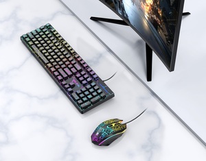 BAJEAL T550 Wired Gaming Universal retroiluminado impermeable Gaming Keyboard and Mouse Combo para computadoras de escritorio y portátiles - Product Image 2