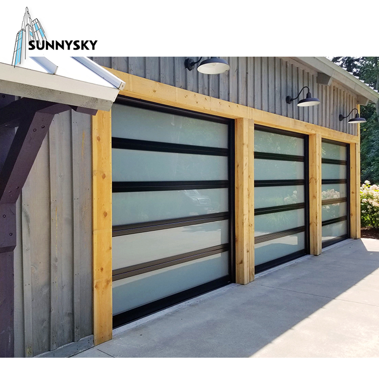 transperance aluminum garage double door aluminium doors garage door