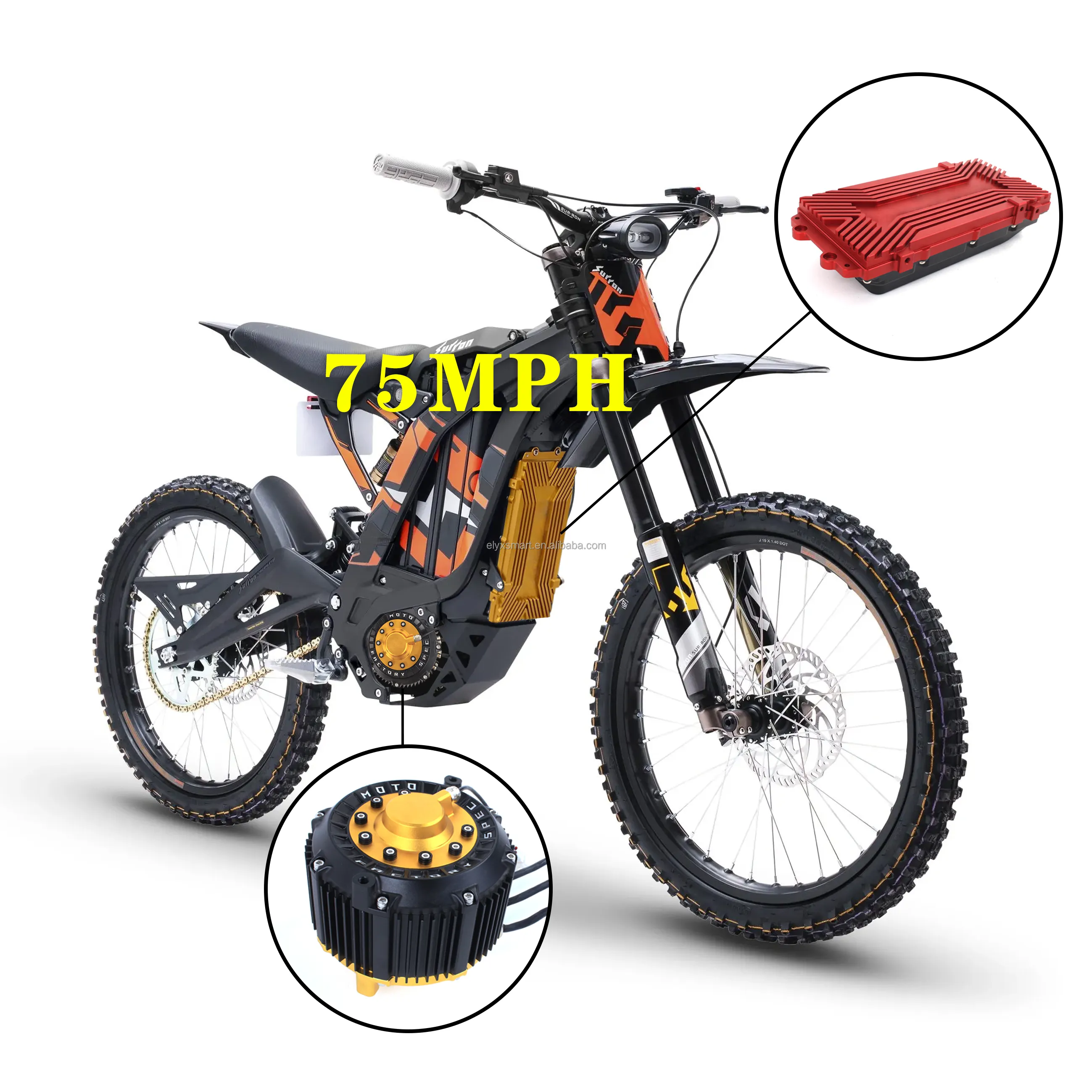 75 MPH Suron-Teile Talaria-Teile Light Bee x 60 V 72 V 10000 W Suron X Bike Elektromotorzubehör Erwachsenen-Suron-Schmutz-Bauteile