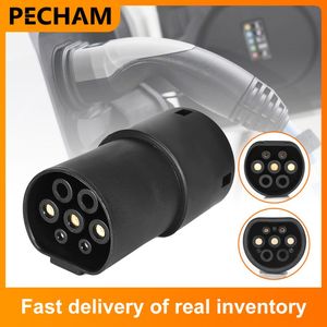 专业工厂220v 5芯电动充电器32A IP55 GBT单相2型适配器中国电动汽车插头适配器连接器 - Product Image 6