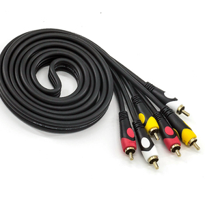 3m镀金RCA视频电缆3RCA-3RCA公对公连接聚氯乙烯护套，用于摄像机电脑显示器DVD播放机家庭影院 - Product Image 6