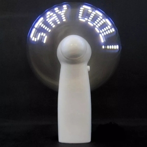 Mini ventilador de batería LED portátil con mensaje personalizado, ventilador eléctrico de mano con pantalla LED programable - Product Image 2