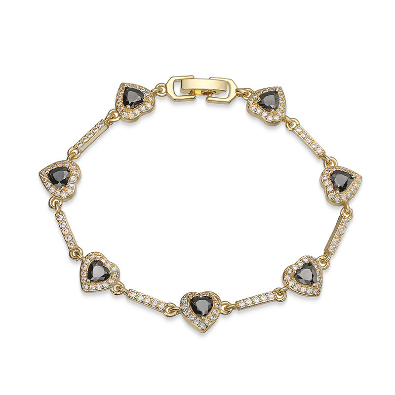 Bracciale in oro e diamanti neri