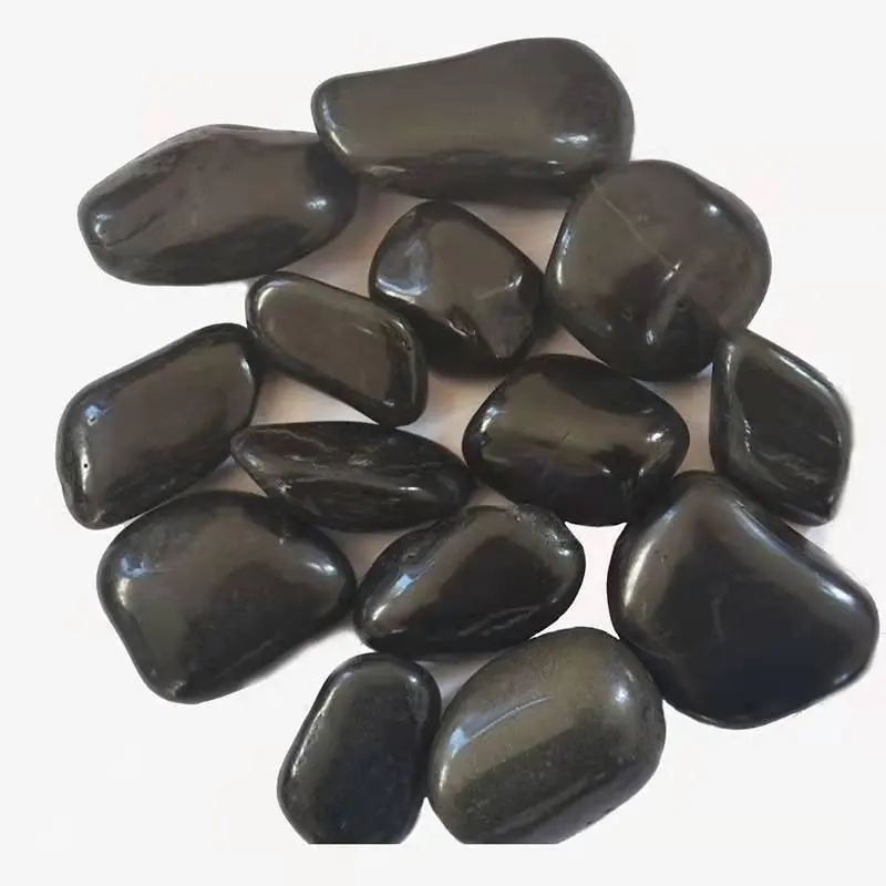 Natürliche Schwarz Poliert Stein Kiesel, Schwarz River Rock Pebble