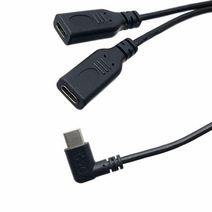 Multifunction <strong>USB</strong> 2 in 1 <strong>Type</strong> <strong>3.1</strong> <strong>C</strong> Male Angled to 2 X <strong>Type</strong>-<strong>C</strong> Female Cord Data Charging <strong>Adapter</strong> Y Splitter Cable - Product Image 2