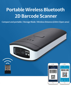 Mini escáner de código de barras Bluetooth 1D, 3 en 1 Bluetooth y USB con cable y lector de código de barras inalámbrico de 2,4G Escaneo de código de barras portátil - Product Image 3
