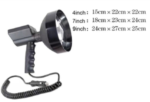 ไฟฉายสำหรับล่าสัตว์ขนาด7นิ้ว55W, กำลังไฟ12V H3ไฟ HID ค้นหาสำหรับล่าสัตว์ - Product Image 3