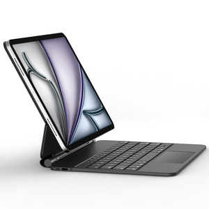 2025新款iPad Air 11英寸M2 M3键盘外壳360度旋转超薄便携式魔术键盘外壳 - Product Image 1