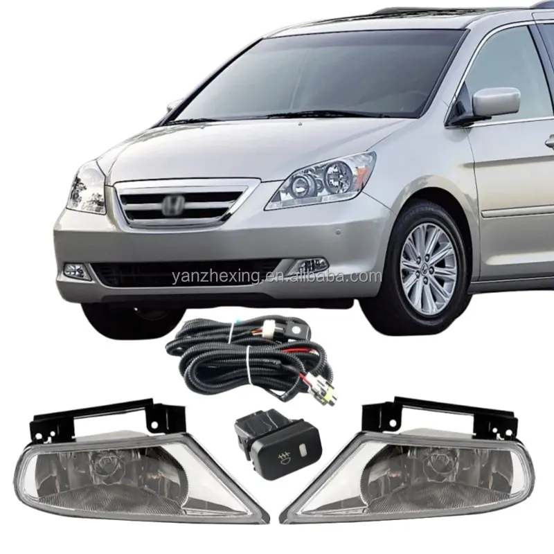 YZX Front Driving Bumper Nevoeiro Luzes Lâmpadas Nevoeiro Bezels Lâmpadas Interruptor Cablagem Kit de Atualização Para HONDA ODYSSEY 2005-2007