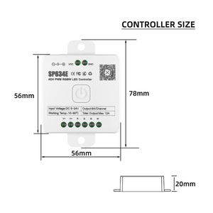 SP634E 4CH PWM RGBW светодиодный контроллер DC 5-24V 12A полоска света RF 2,4G сенсорный пульт дистанционного управления/Панель Умный синий зуб музыкальный диммер - Product Image 3