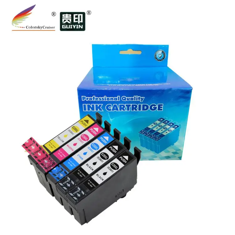 Cartucho de tinta compatível com epson expression home, t288xl 288xl t2881xl XP-240 XP-330 XP-340 bkcmy (pacote 5)