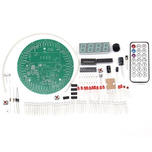 4 Digitale LED-Röhren anzeige Rotierender Zeit schalt uhr Alarm temperatur modul Kit DIY-Kits mit IR-Fernbedienung