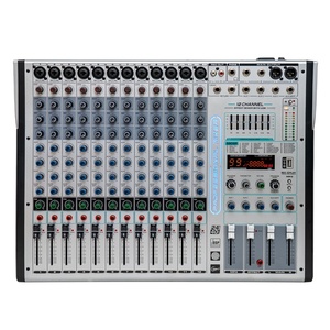 Light 12 Professional Audio Mixer Mixing Console 12チャンネル、EQ内蔵99 DSP LCDディスプレイ、カラオケ用REC DJコントローラー - Product Image 1