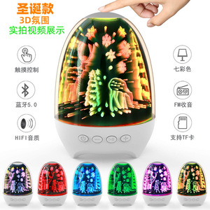 Altavoz Bluetooth inalámbrico con luz LED RGB con mini función de cambio de imagen, regalo de Navidad para uso en ordenador