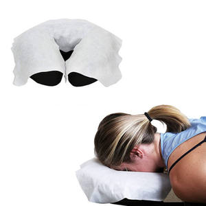 Toalha de massagem não tecida descartável Soft Non-Woven tecido U-Shaped buraco travesseiro toalha para SPA e massagem facial - Product Image 6