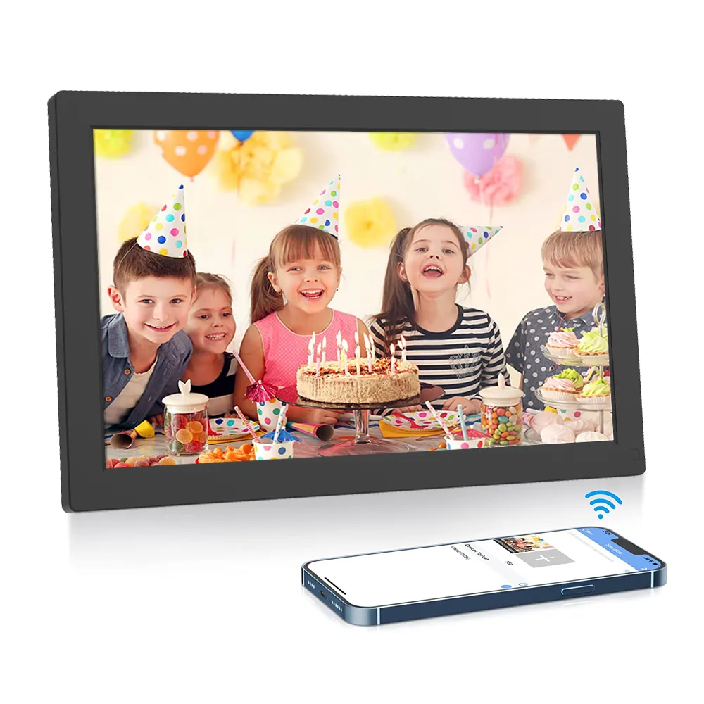 IPS Touch Screen integrato da 32GB di memoria Smart WiFi cornice digitale cornice digitale FHD da 15.6 pollici invia foto tramite App