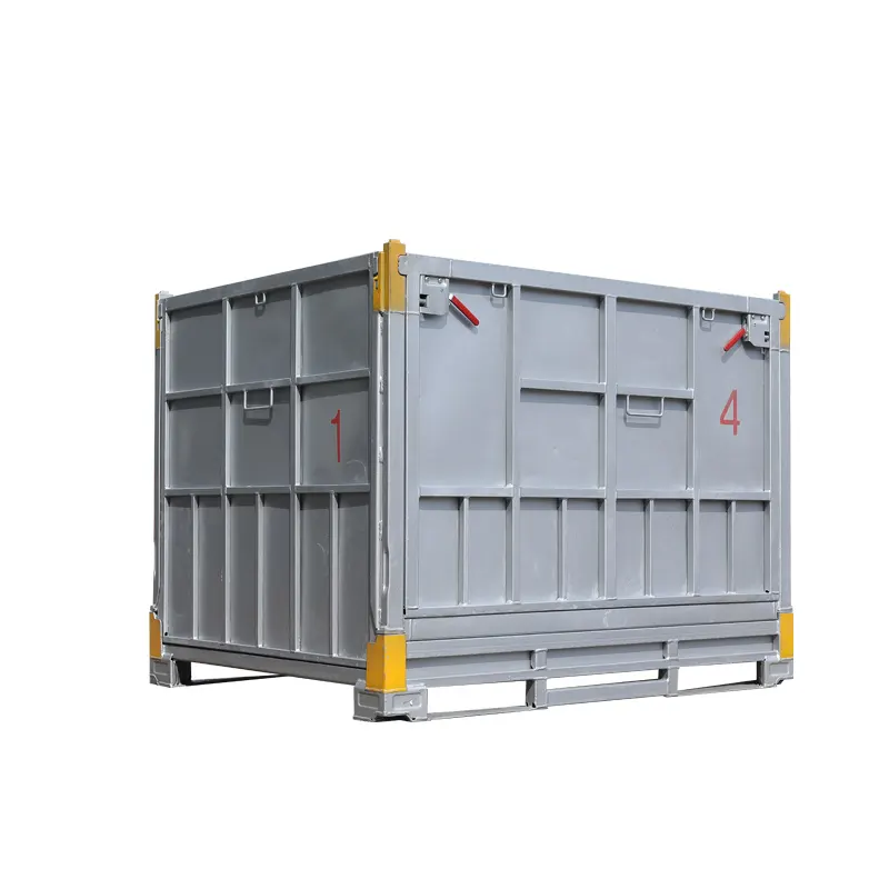 Industry Warehouse Stacking Detachable Transport Galvanized Metal Steel Pallet Box