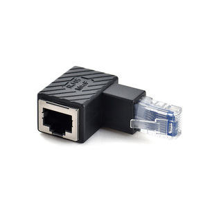Rete gomito angolato a 90 gradi RJ45 8 p8c adattatore maschio-femmina convertitore di estensione Lan Ethernet Cat5 Cat6 per Router di Computer - Product Image 4