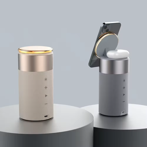 Manyetik Kablosuz Şarj Cihazı Hoparlör 1800mah BT Taşınabilir 15w 2'si 1 Arada Telefon Kulaklık Kablosuz Şarj İstasyonu Özelleştirin - Product Image 1