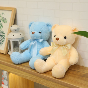 卸売カスタムマルチカラーテディベア蝶結びぬいぐるみテディベアぬいぐるみギフトぬいぐるみ