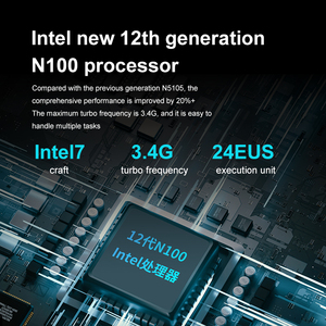 New 12Th Gen Mini PC NUC Windows11 Intel N100 <strong>Processor</strong> 8Gb DDR5 4800Mhz 256Gb Pocket 12V Dual Lan Mini <strong>Computer</strong> - Product Image 4