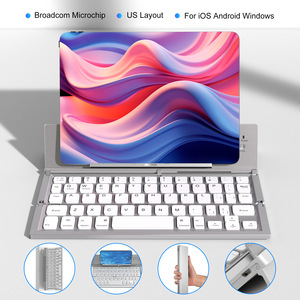 Mini teclado inalámbrico plegable 2025 con soporte para iPhone 16/15/14/13 /12/11/iPad Mini Samsung Android Tablet Smart Phone - Product Image 3