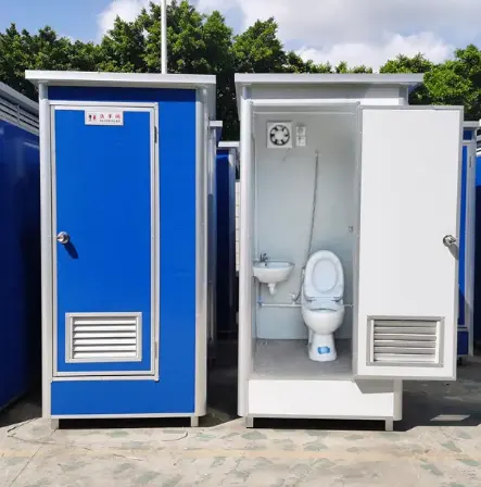 Wadah bergerak kabin toilet bergerak rumah modular toilet portabel 1 meter luar ruangan rumah modular