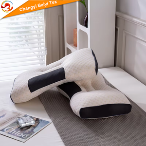 Home Use Non-Collapse Pillow Core SPA <strong>Sleep</strong> <strong>Aid</strong> Pair Neck Protection Hotel Massage Feather Silk Pillow Solid Pattern - Product Image 1