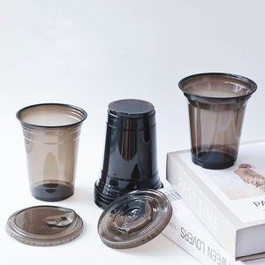 使い捨てプラスチックカップ6オンス12オンス16オンスシングルウォールスタイル小型ボバコーヒークリアーペット90mm - Product Image 1