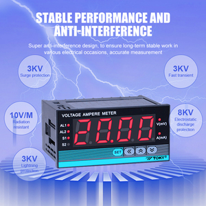 TOKY高精度デジタルディスプレイパネルメーター2-in-1電圧とアンメーターマルチ入力付き - Product Image 6