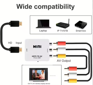 Analog <strong>Adapter</strong> for CRT TV &amp; DVD Player, <strong>RCA</strong>/<strong>SCART</strong> <strong>Output</strong> HDTV <strong>to</strong> AV Converter Box with PAL/NTSC Auto-Switch - Product Image 6
