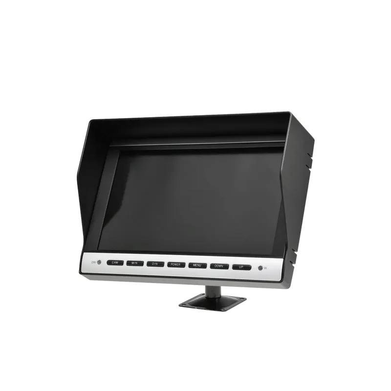 Monitor LCD de pantalla dividida cuádruple de 10,1 pulgadas y 4 entradas de cámara, 24V, autobús, camión, vehículo pesado, 4 monitores cuádruples