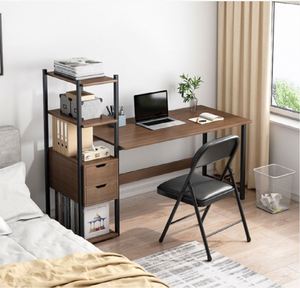 Wooden and Metal <strong>Computer</strong> <strong>Table</strong> Combination <strong>Computer</strong> Desk with Storage Shelf