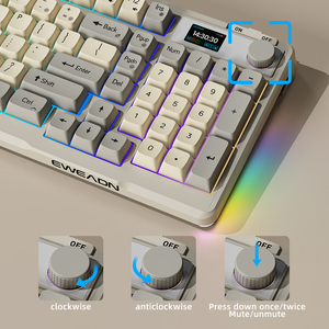 EWEADN V98Pro Teclado de oficina retroiluminado RGB de 98 teclas Interfaz USB 2,4G Inalámbrico y con cable BT 5,0 Pantalla Nuevo producto - Product Image 4