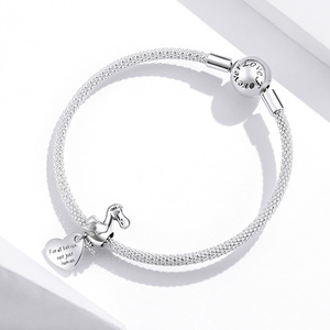 <strong>Dodo</strong> S925 Silver Beaded Animal Care DIY Bracelet Pendant Accessory SCC1578