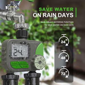 庭院草坪2区洒水定时器，带降雨延迟/手动浇水/自动灌溉控制器系统 - Product Image 5