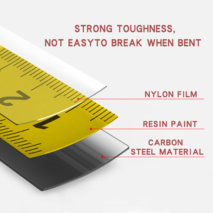 Tùy chỉnh băng thép không gỉ đo lường số liệu và người anh nylon tráng ABS Nylon gói dính kim loại băng biện pháp - Product Image 5