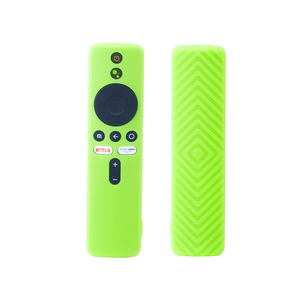 เคสทีวีใช้ได้กับเคส Mi Box S-ปลอกซิลิโคนนิ่มสำหรับรีโมทคอนโทรล-สีฟ้าเรืองแสง-เขียวเรืองแสง