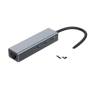 2 in 1 USB3.0/USB C USB3.0 + Ethernet adaptörü RJ45 USB C/tip-c Gigabit Ethernet LAN ağı adaptörü dizüstü dönüştürücü - Product Image 2