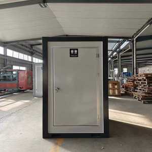 एकल या कई स्टॉल सार्वजनिक मोबाइल बाथरूम केबिन बाहरी घर्षण शॉवर ब्लॉक पोर्टेबल कंटेनर शौचालय - Product Image 2