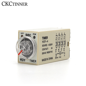 Power-On เครื่องจับเวลาดีเลย์ H3Y-4 220VAC,รีเลย์เวลา3S 5S 10S 30S 60S 5M 10M 30M 60M 14Pin ปรับได้ขนาดเล็กพร้อมเต้ารับฐาน PYF14A - Product Image 2