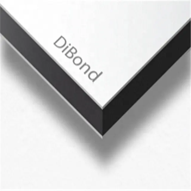 Painel composto de alumínio fosco, 3mm/6mm, prata, preto e branco, dibond 3mm