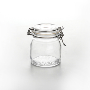 ที่กําหนดเอง Fido Jar พร้อมฝาปิดที่ชัดเจน 2L สลักแก้วบ้านกระป๋อง 1L รอบ Jar 500ml แก้ว Jar พร้อมฝาปิดลวดสลัก - Product Image 4
