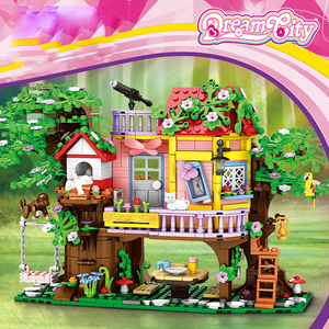 Novelties 2024 New Arrival DIY Architecture <strong>Block</strong> Brick Set Assemble Tree House <strong>Building</strong> <strong>Block</strong> for Kid Top Seller - Product Image 2